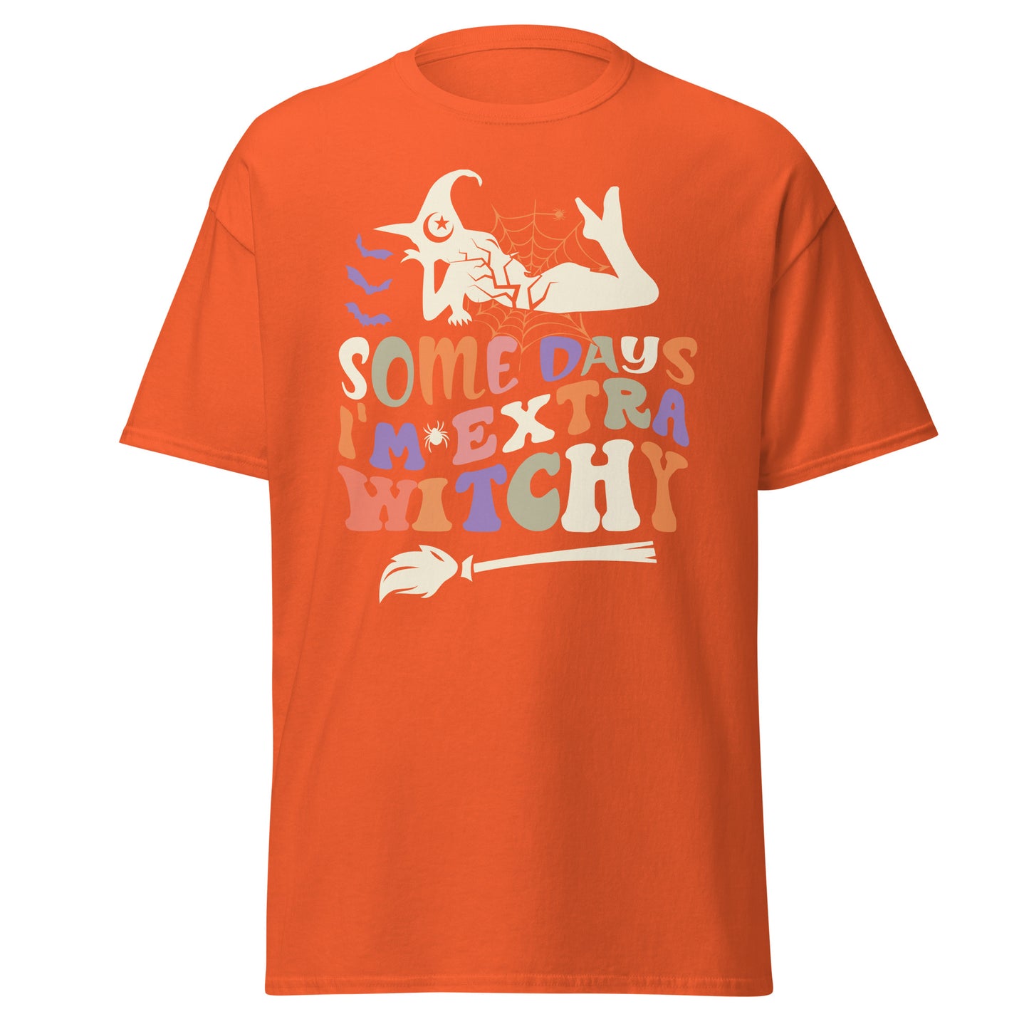 Some Days I'm Extra Witchy , Halloween Design Soft Style Heavy Cotton T-Shirt