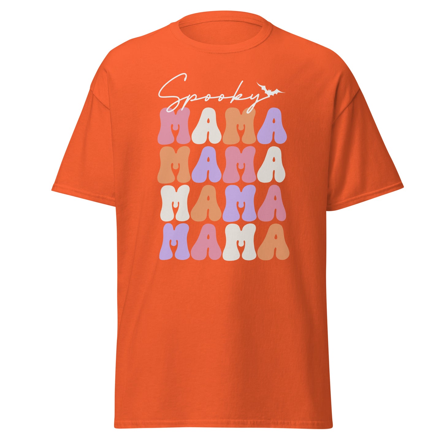 SPOOKY MAMA, Halloween-Design, weiches T-Shirt aus schwerer Baumwolle