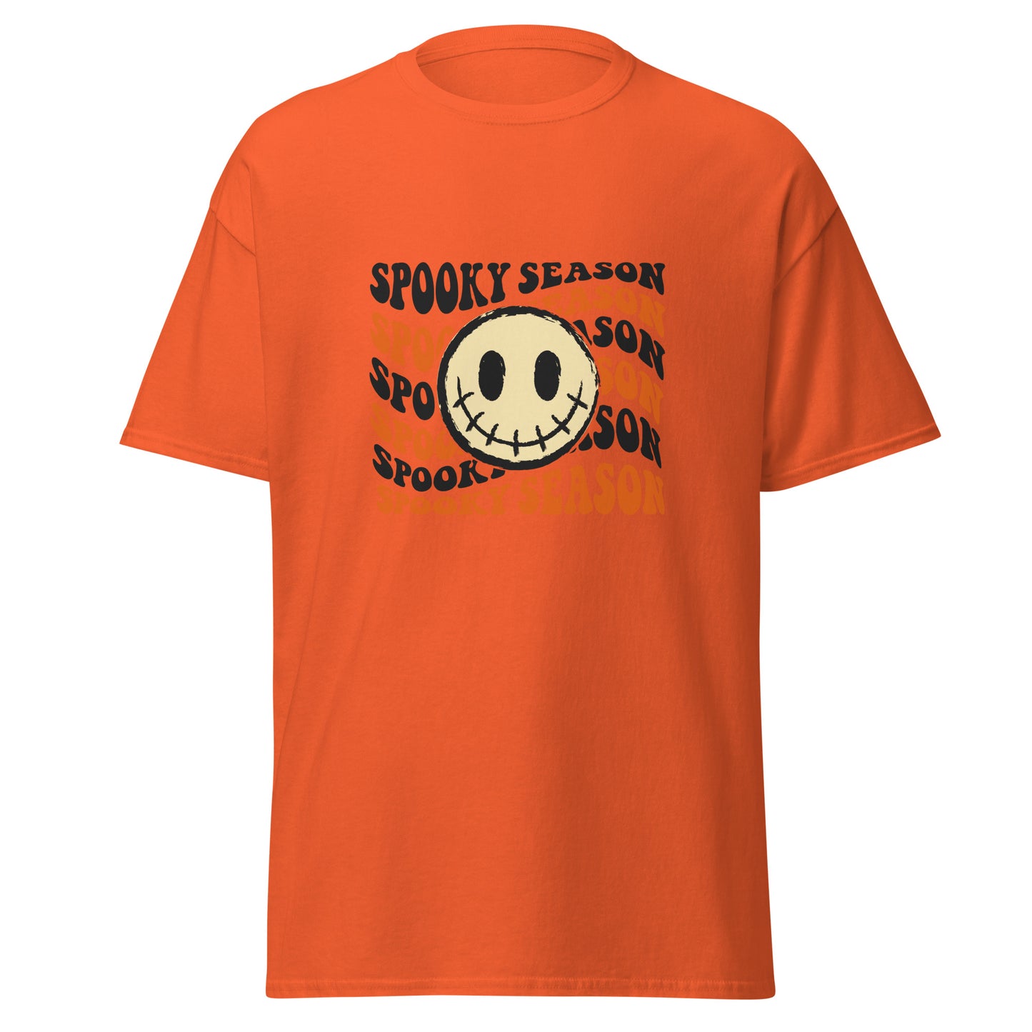 Gruselige Jahreszeit, Halloween-Design, weiches T-Shirt aus schwerer Baumwolle