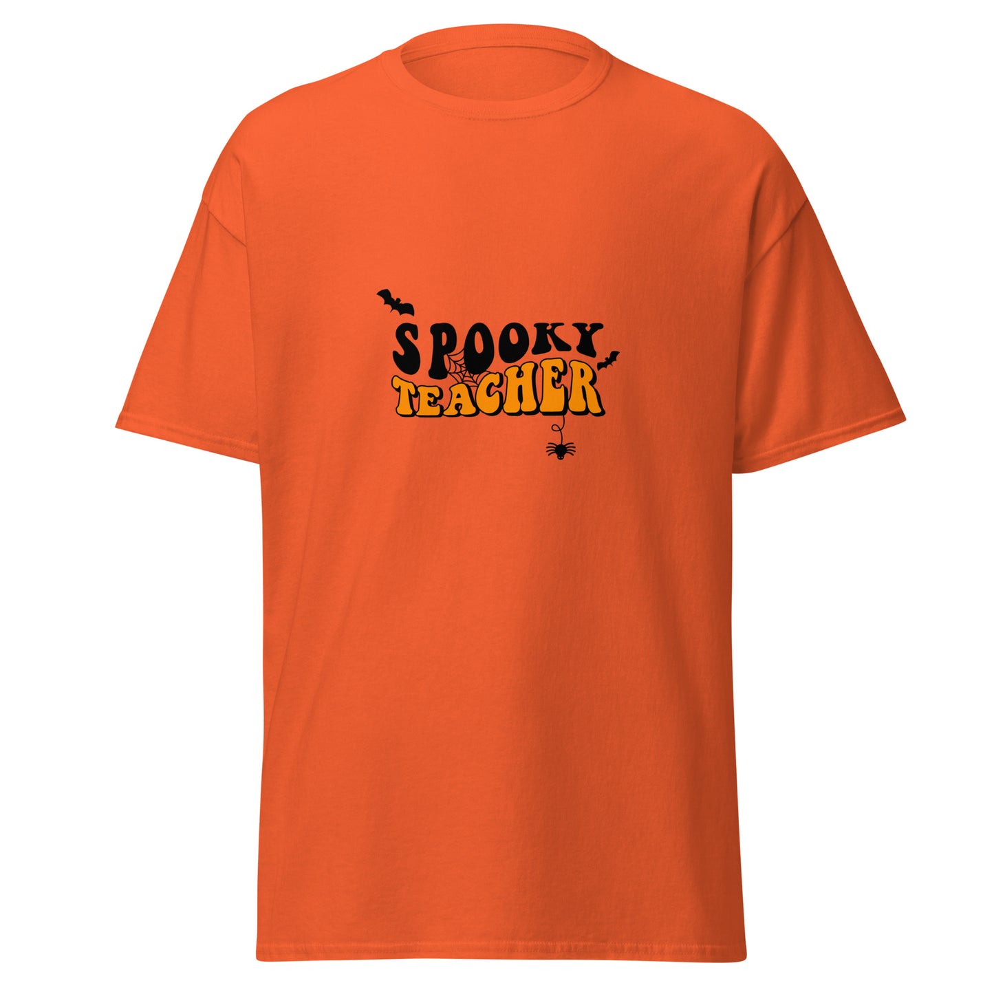 SPOOKY TEACHER, Camiseta de algodón pesado de estilo suave con diseño de Halloween