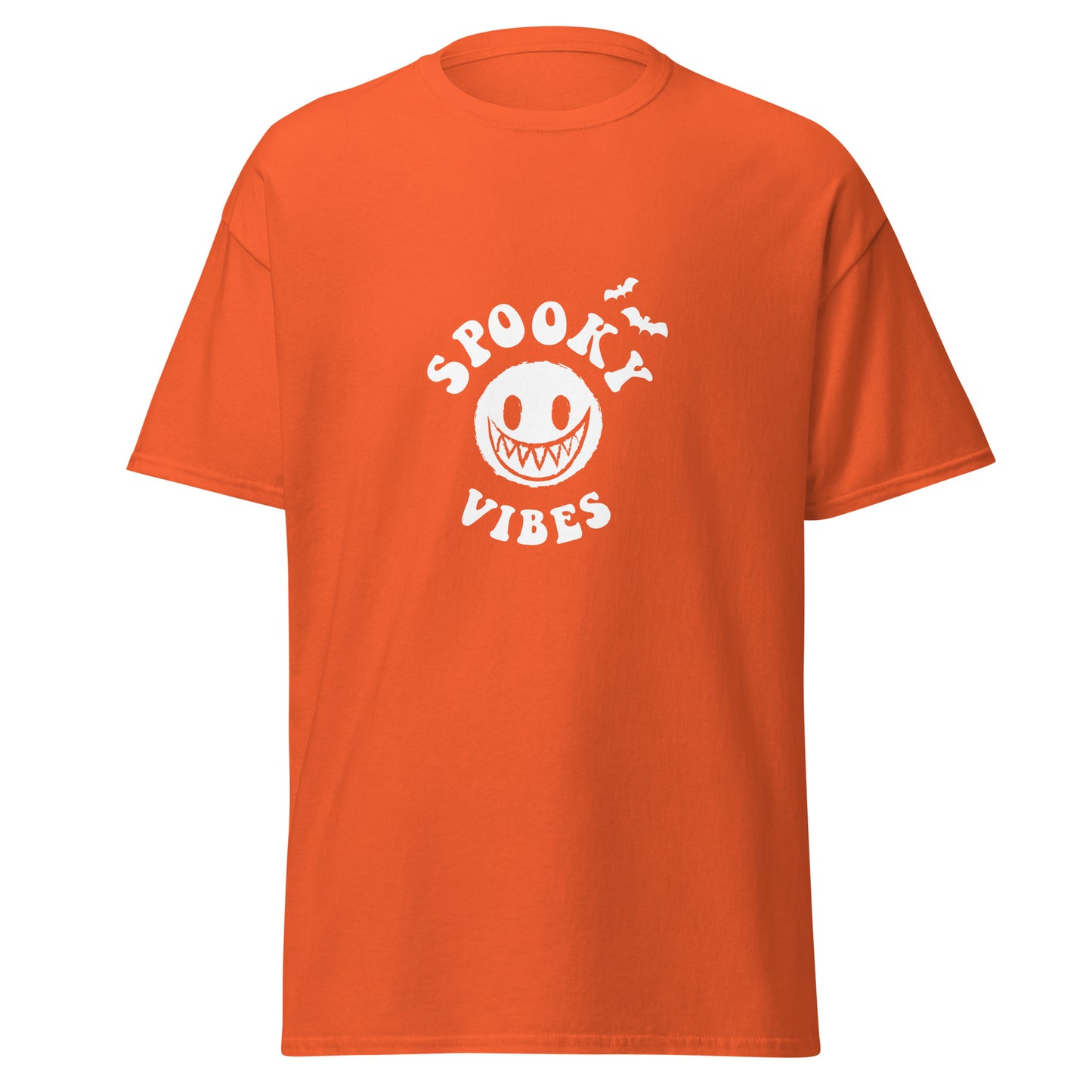 SPOOKY VIBES, Camiseta de algodón pesado de estilo suave con diseño de Halloween