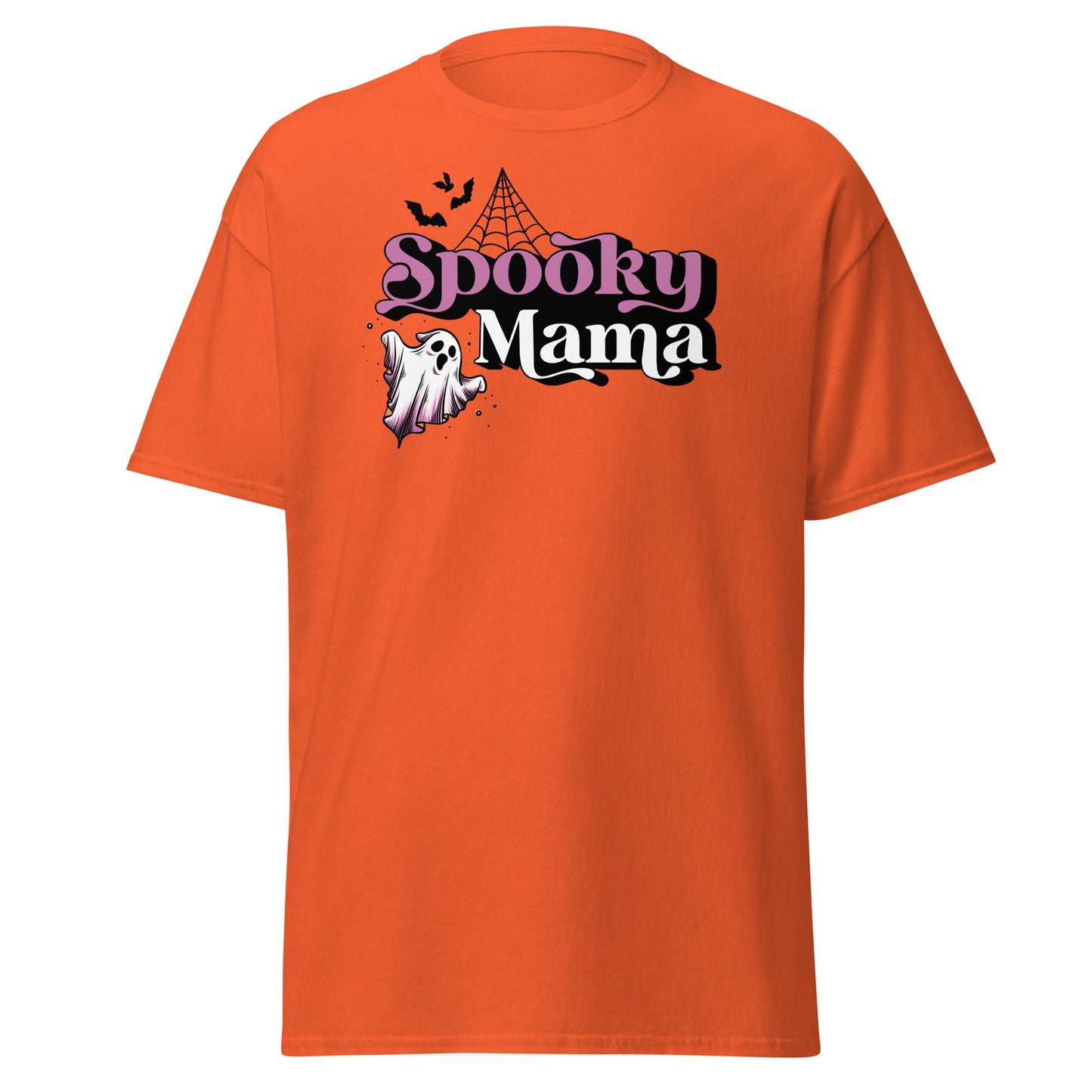 Gruselige Mama, Halloween-Design, weiches T-Shirt aus schwerer Baumwolle