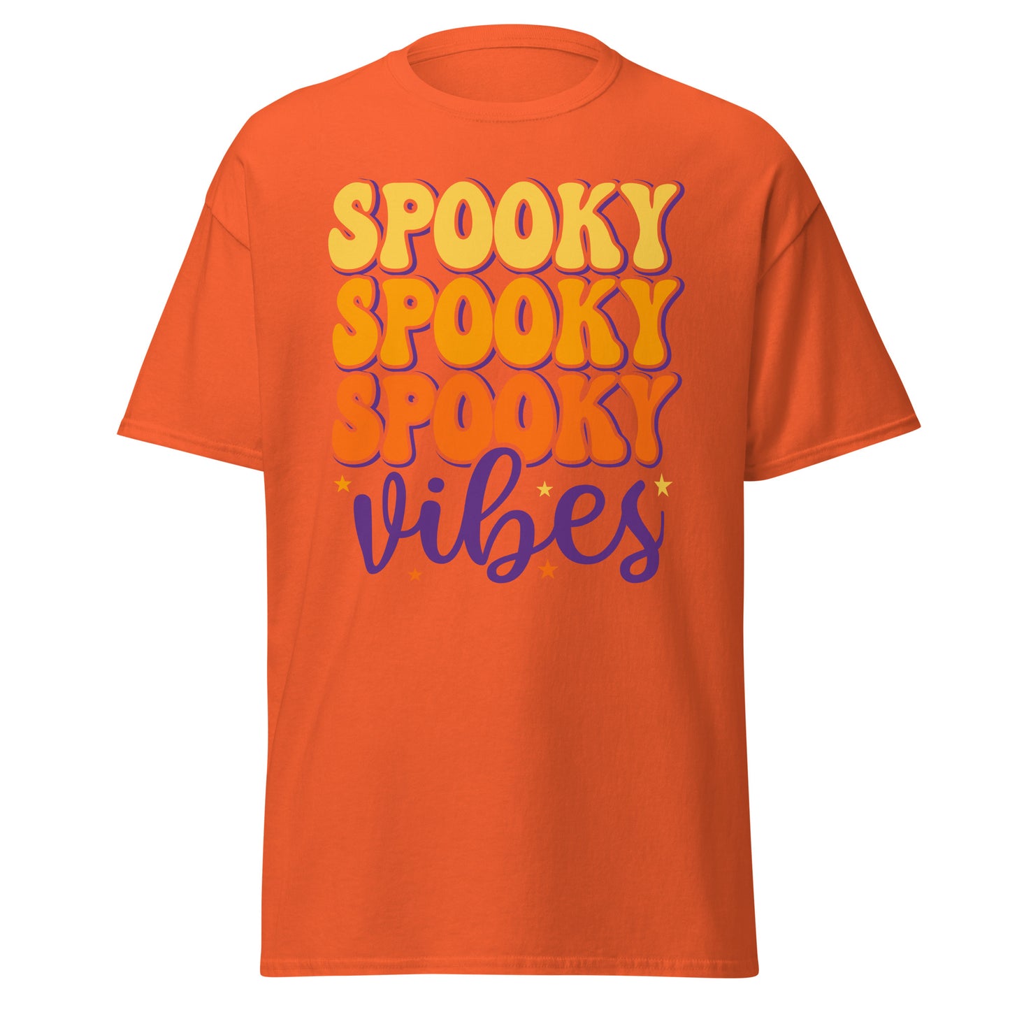 Spooky Vibes , Halloween Design Soft Style Heavy Cotton T-Shirt