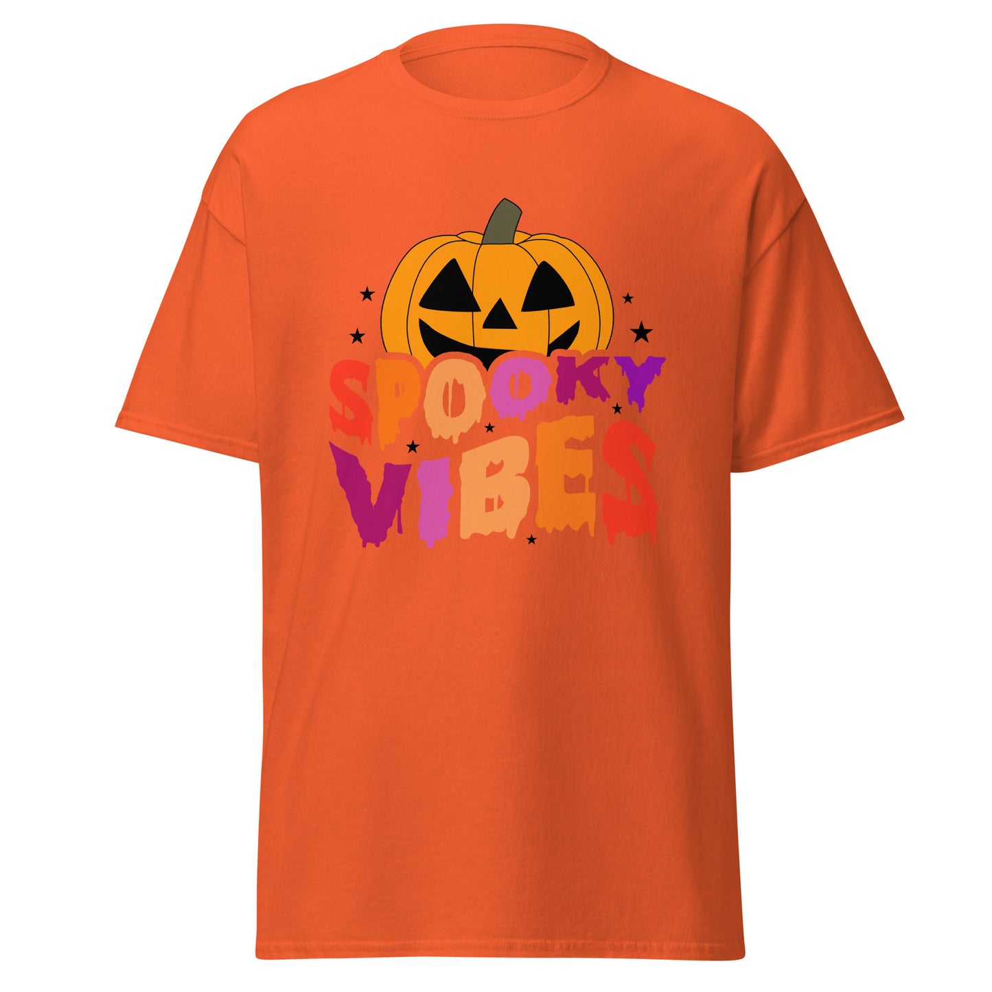 Spooky Vibes , Halloween Design Soft Style Heavy Cotton T-Shirt