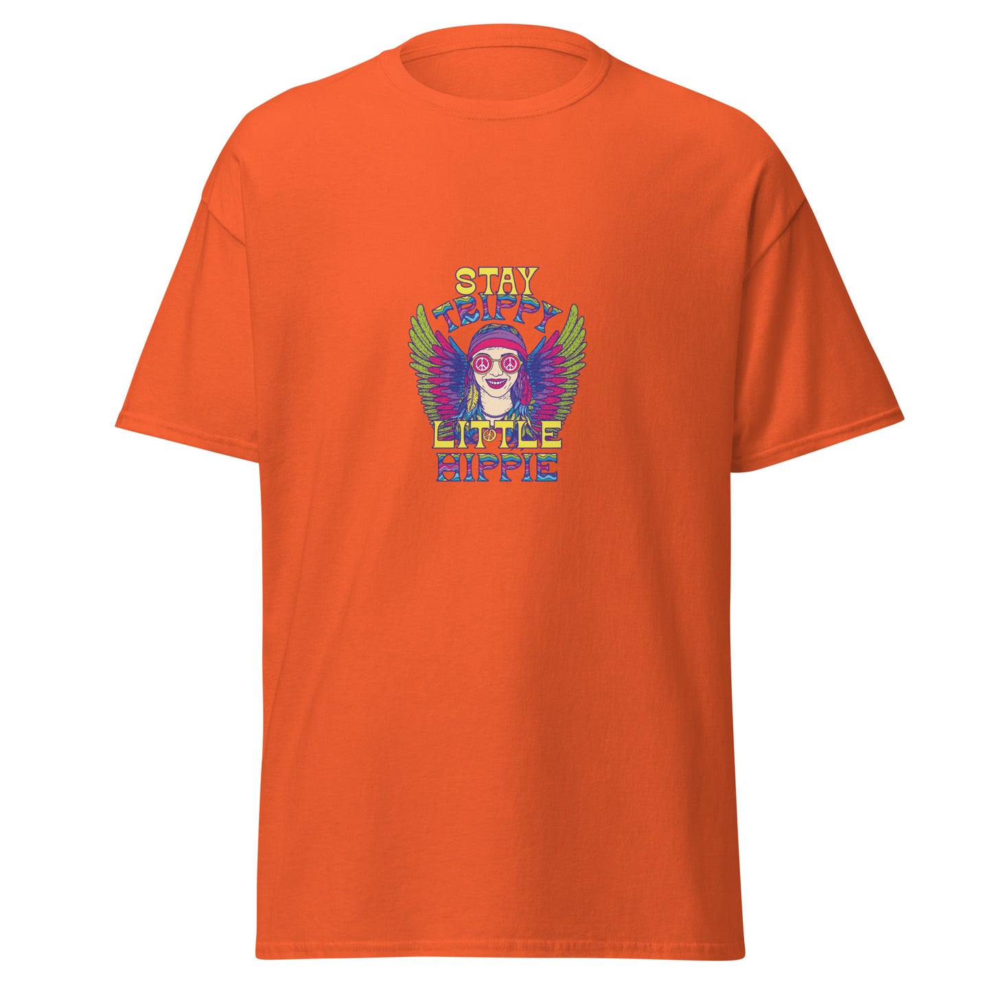 Stay Trippy Little Hippie , Halloween Design Soft Style Heavy Cotton T-Shirt