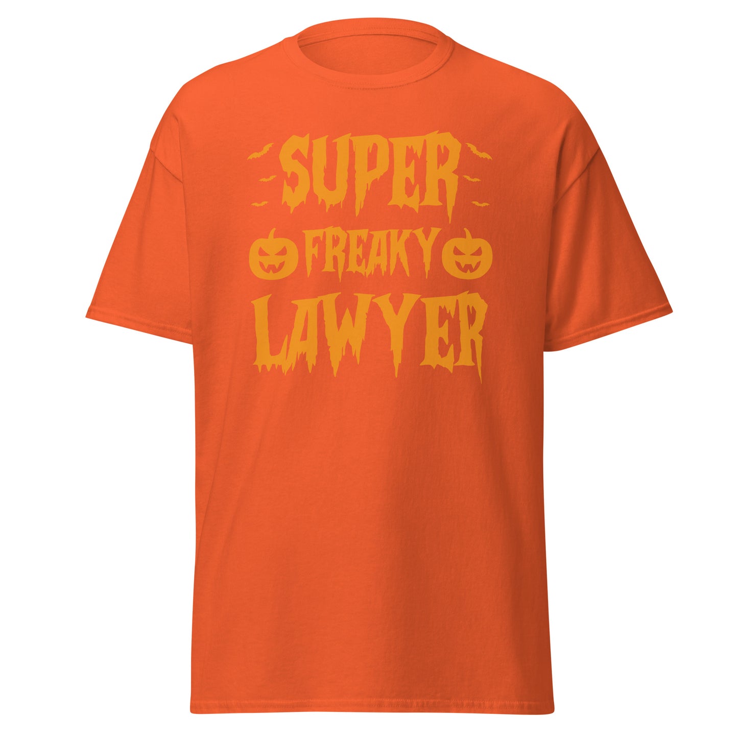 Super Freaky Lawyer, Halloween-Design, weiches T-Shirt aus schwerer Baumwolle