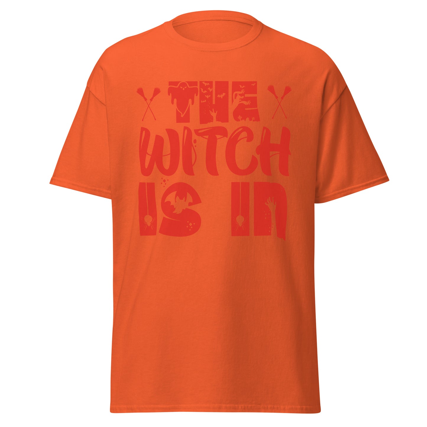 The Witch Is In, camiseta de algodón pesado de estilo suave con diseño de Halloween