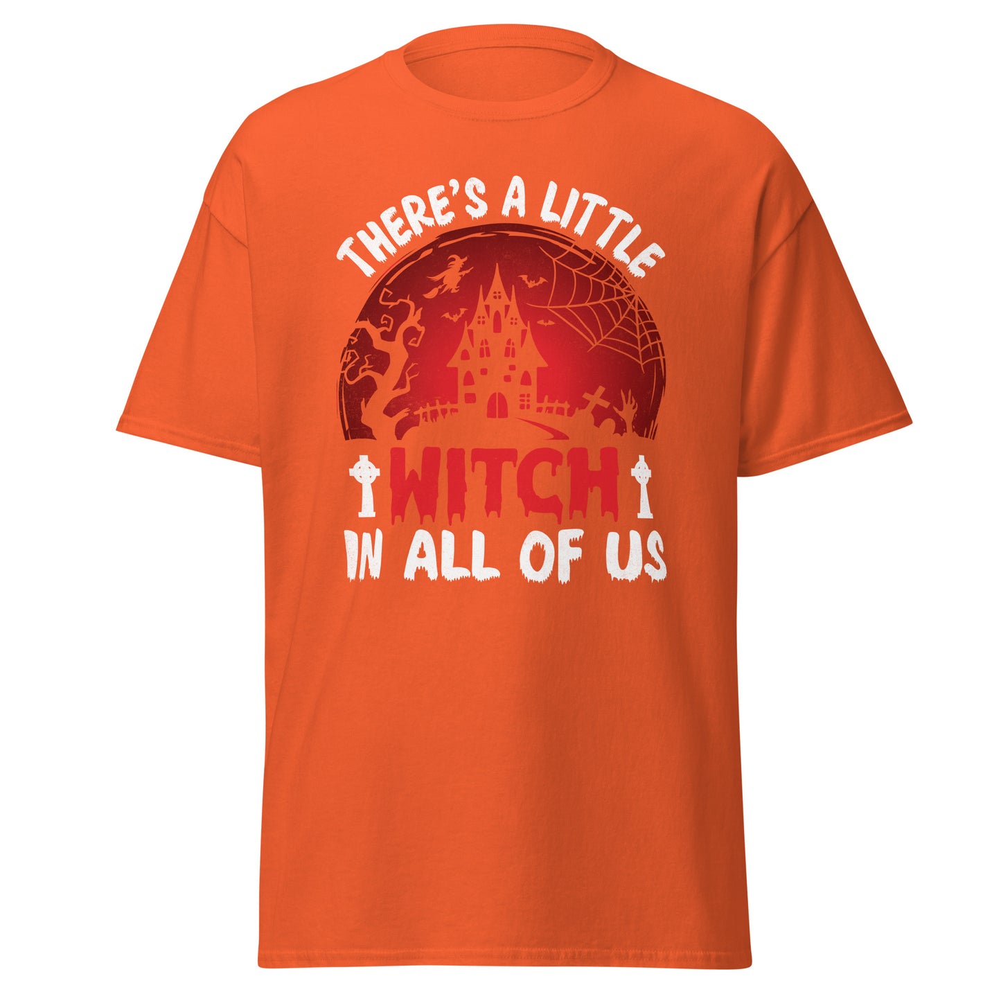 Theres A Little Witch In All Of Us , Halloween Design Soft Style Heavy Cotton T-Shirt