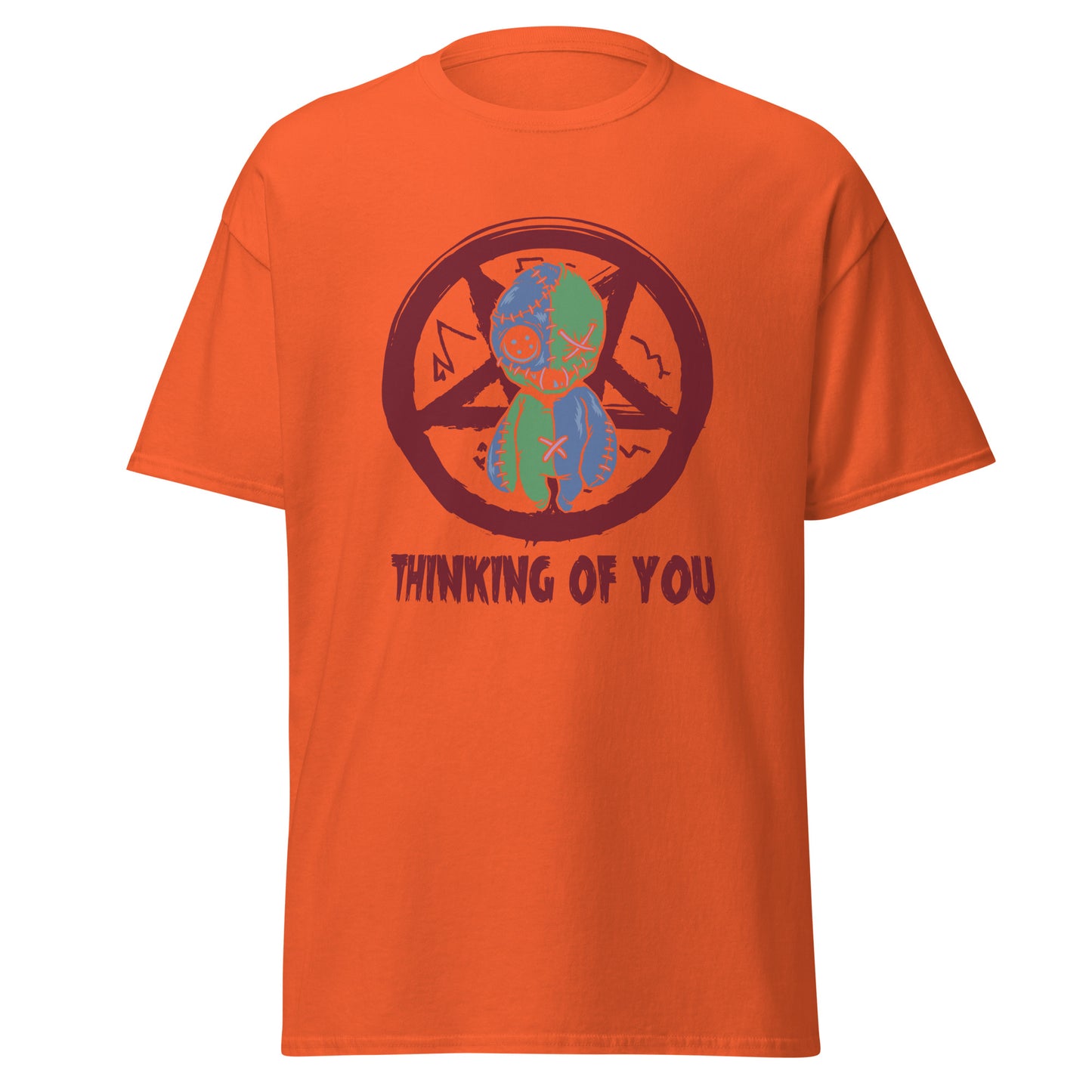 Thinking of You Voodoo Doll , Halloween Design Soft Style Heavy Cotton T-Shirt