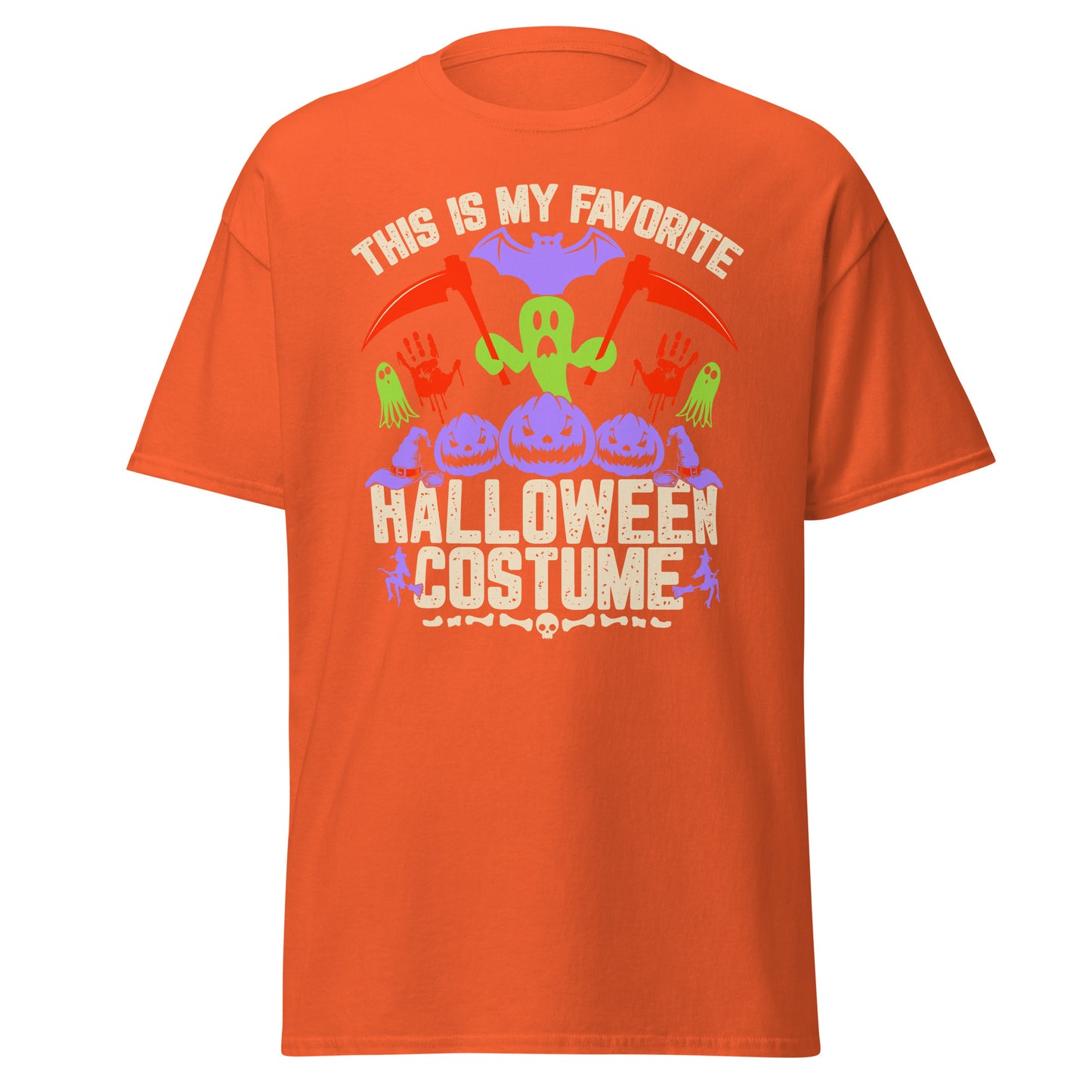 ESTE ES MI DISFRAZ FAVORITO DE HALLOWEEN, Camiseta de algodón pesado de estilo suave con diseño de Halloween