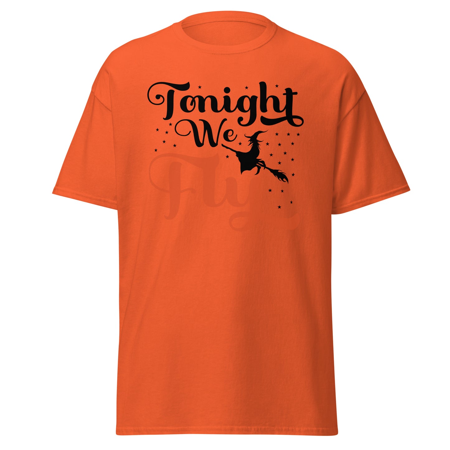 Tonight We Fly , Halloween Design Soft Style Heavy Cotton T-Shirt