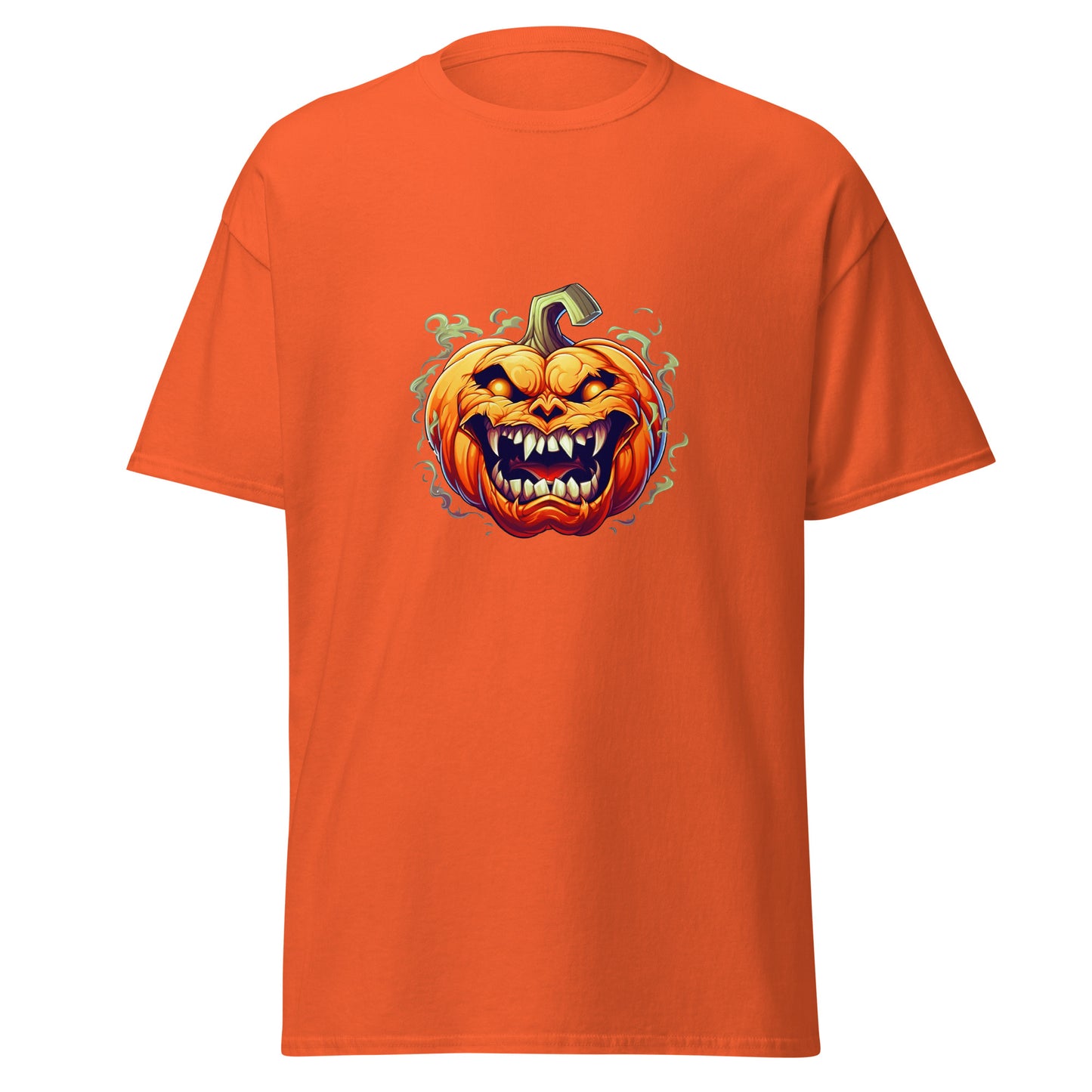 Aquarell-Halloween-Kürbis, Halloween-Design, weiches T-Shirt aus schwerer Baumwolle