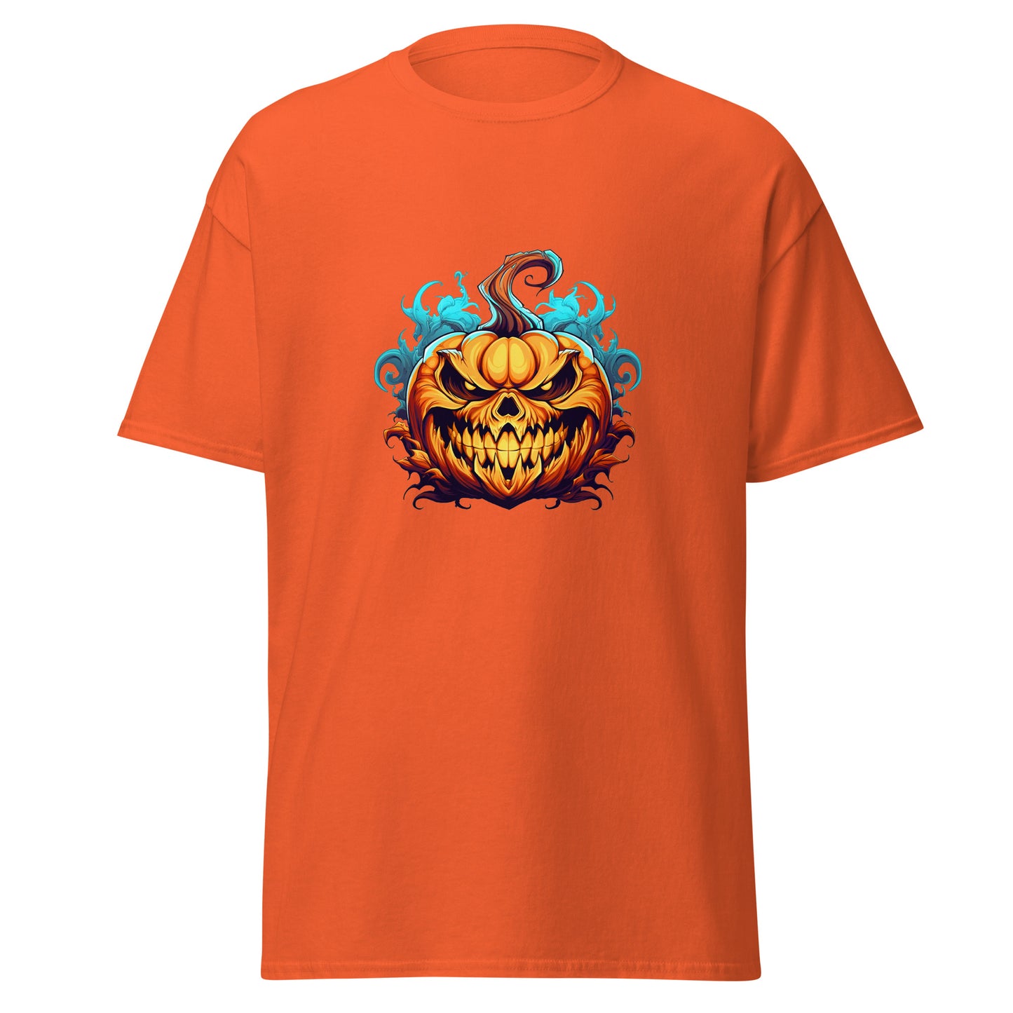 Calabaza de Halloween de acuarela, camiseta de algodón pesado de estilo suave con diseño de Halloween