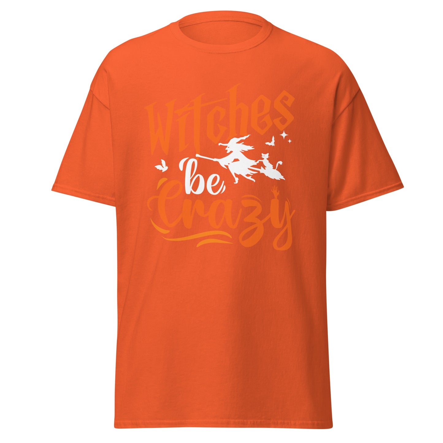 Witches Be Crazy, Halloween-Design, weiches T-Shirt aus schwerer Baumwolle