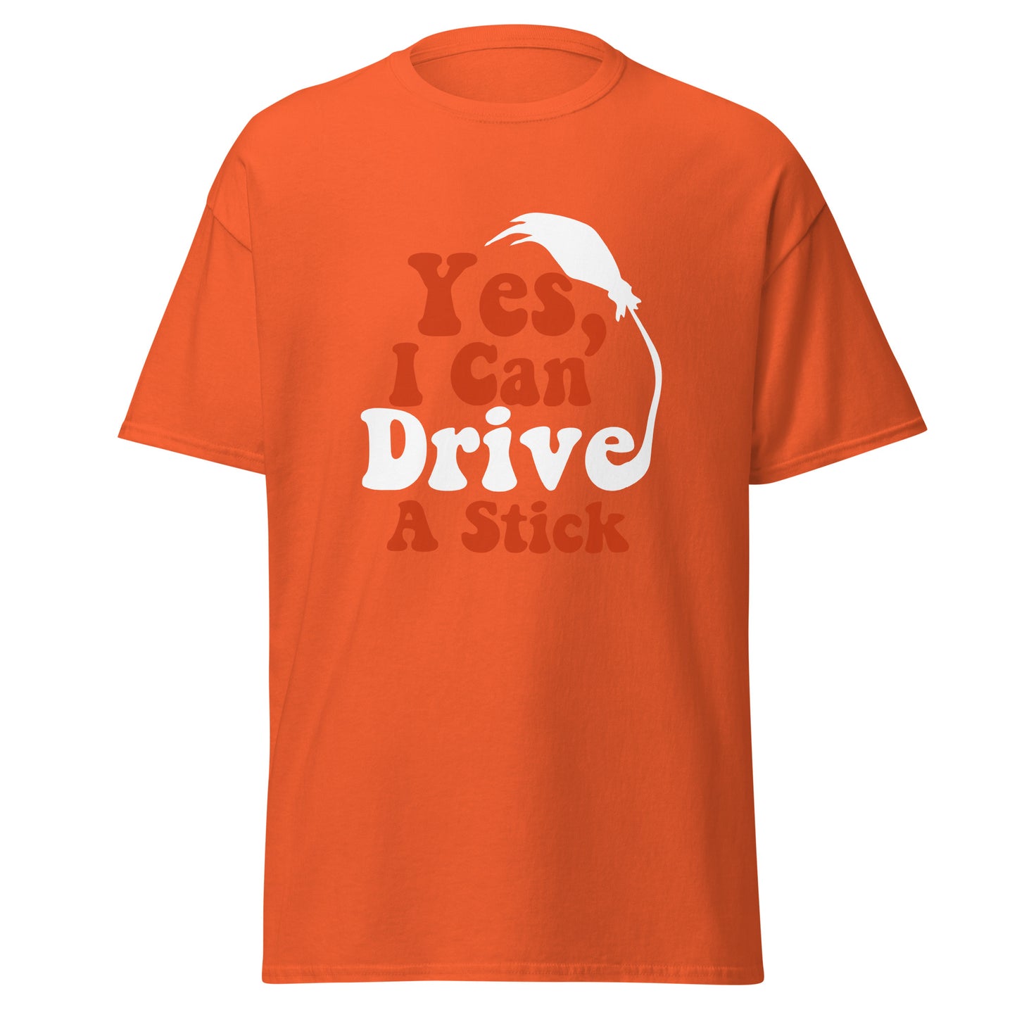 Yes i Can Drive a Stick , Halloween Design Soft Style Heavy Cotton T-Shirt