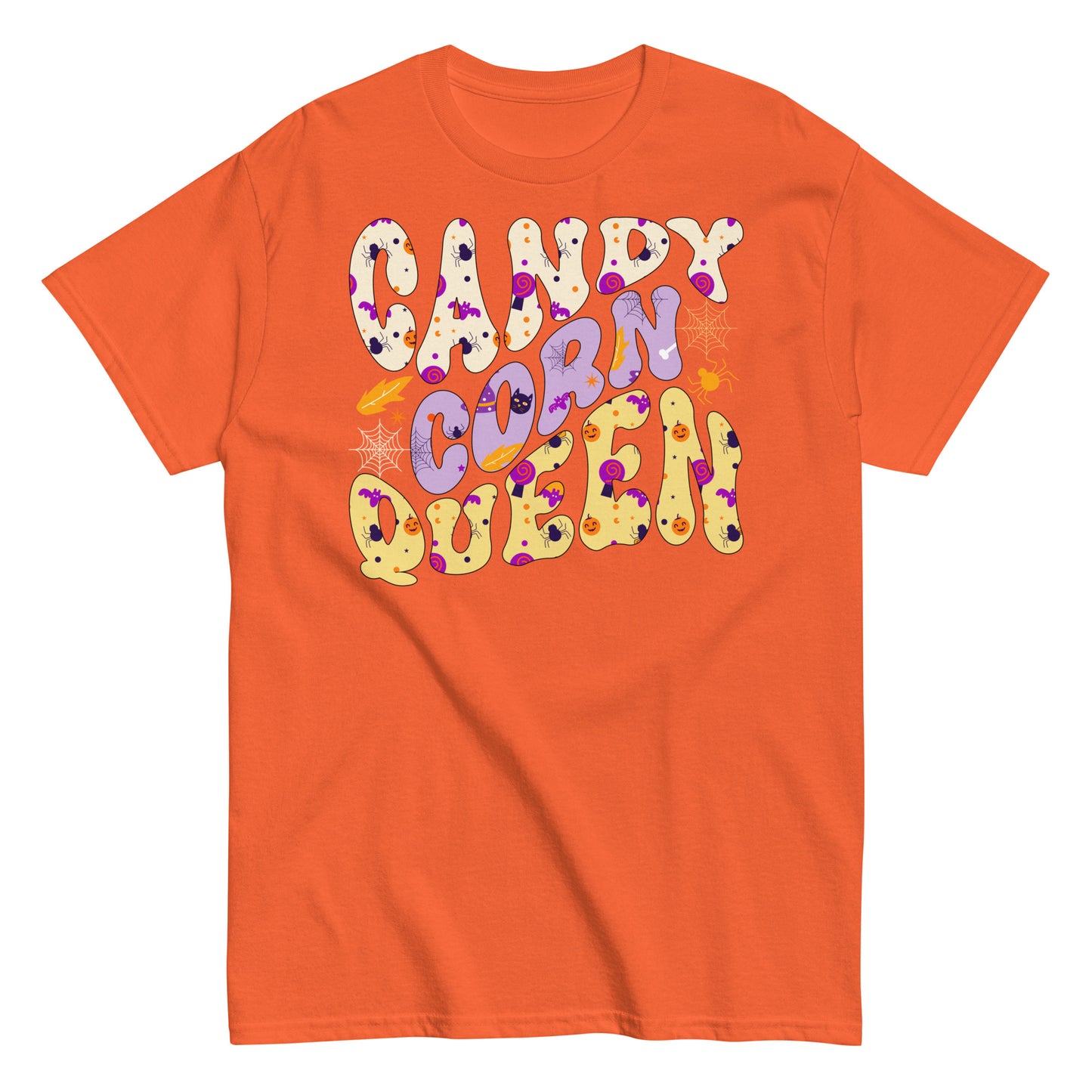 Candy Corn Queen Halloween: Soft Tee Royalty