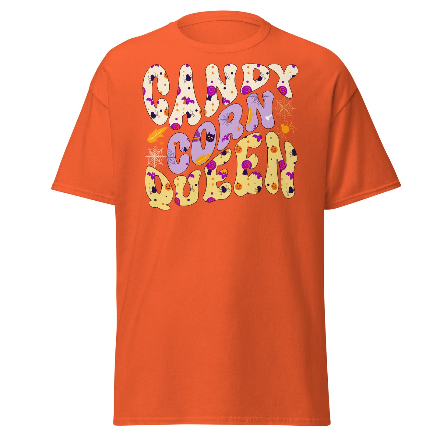 Candy Corn Queen Halloween: Soft Tee Royalty