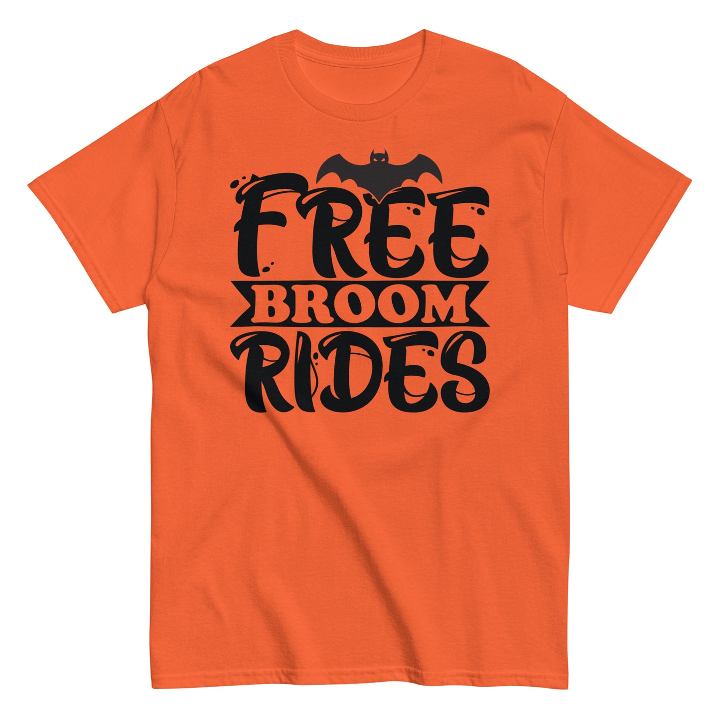 Fly High with Fun. Free Broom Rides T-Shirt - Elevate Your Halloween Spirit