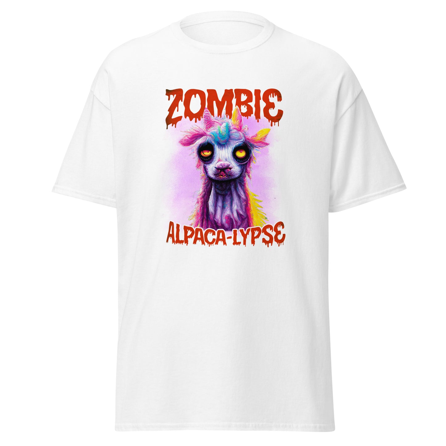 Zombie Alpaca, Halloween Llama, Halloween estilo suave camiseta