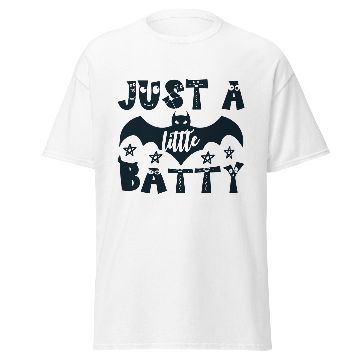 Just A Little Batty, camiseta de algodón pesado de estilo suave con diseño de Halloween