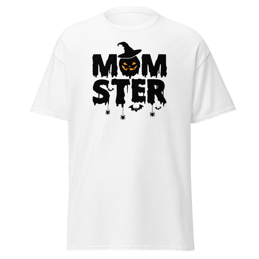 Momster, camiseta de algodón pesado de estilo suave con diseño de Halloween