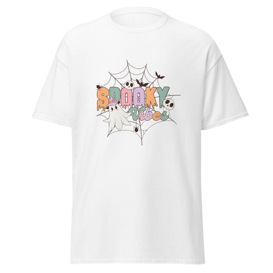 Spooky vibes , Halloween Design Soft Style Heavy Cotton T-Shirt