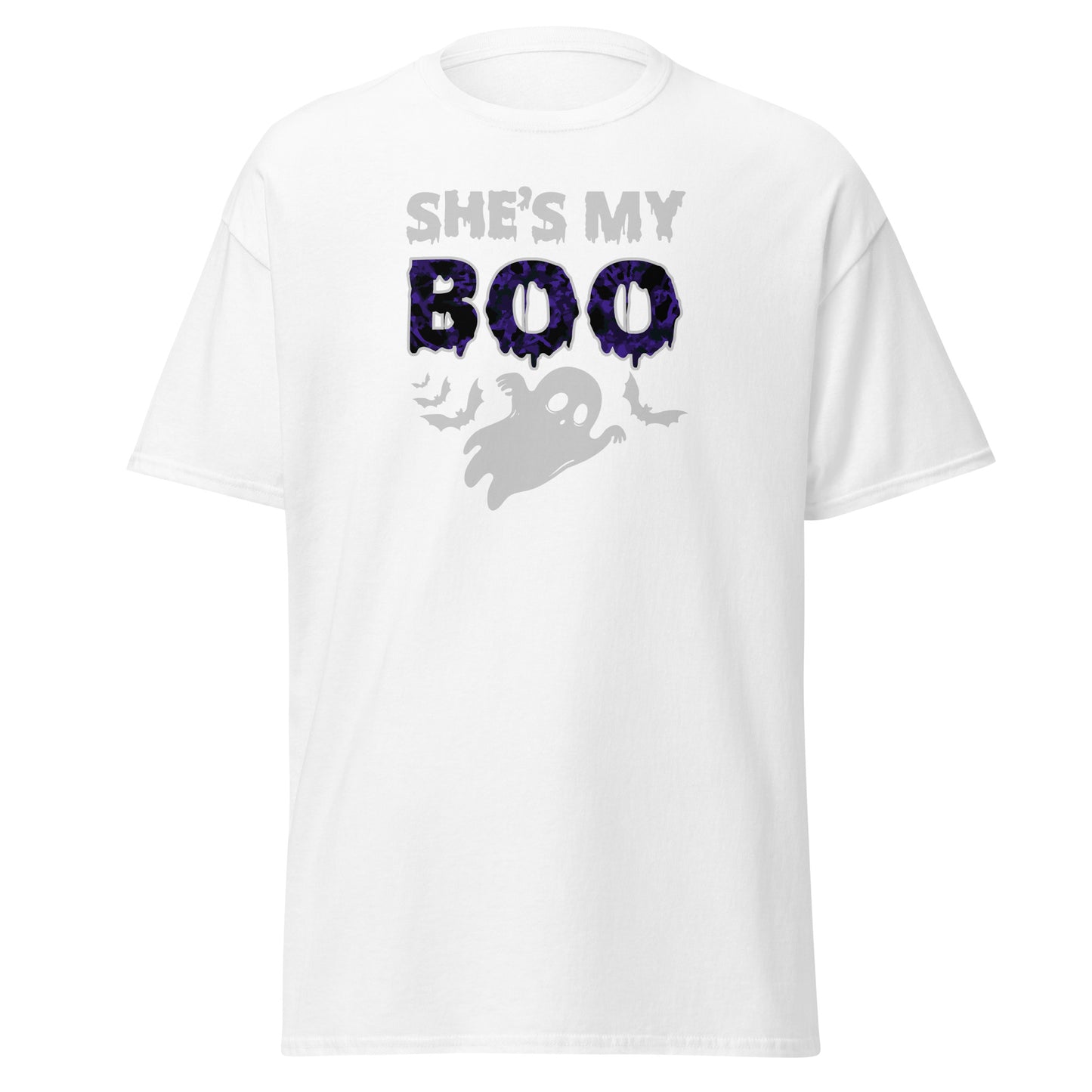 She's My Boo , Halloween Design Soft Style Heavy Cotton T-Shirt