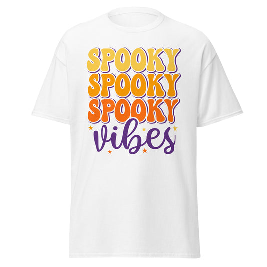 Spooky Vibes, camiseta de algodón pesado de estilo suave con diseño de Halloween