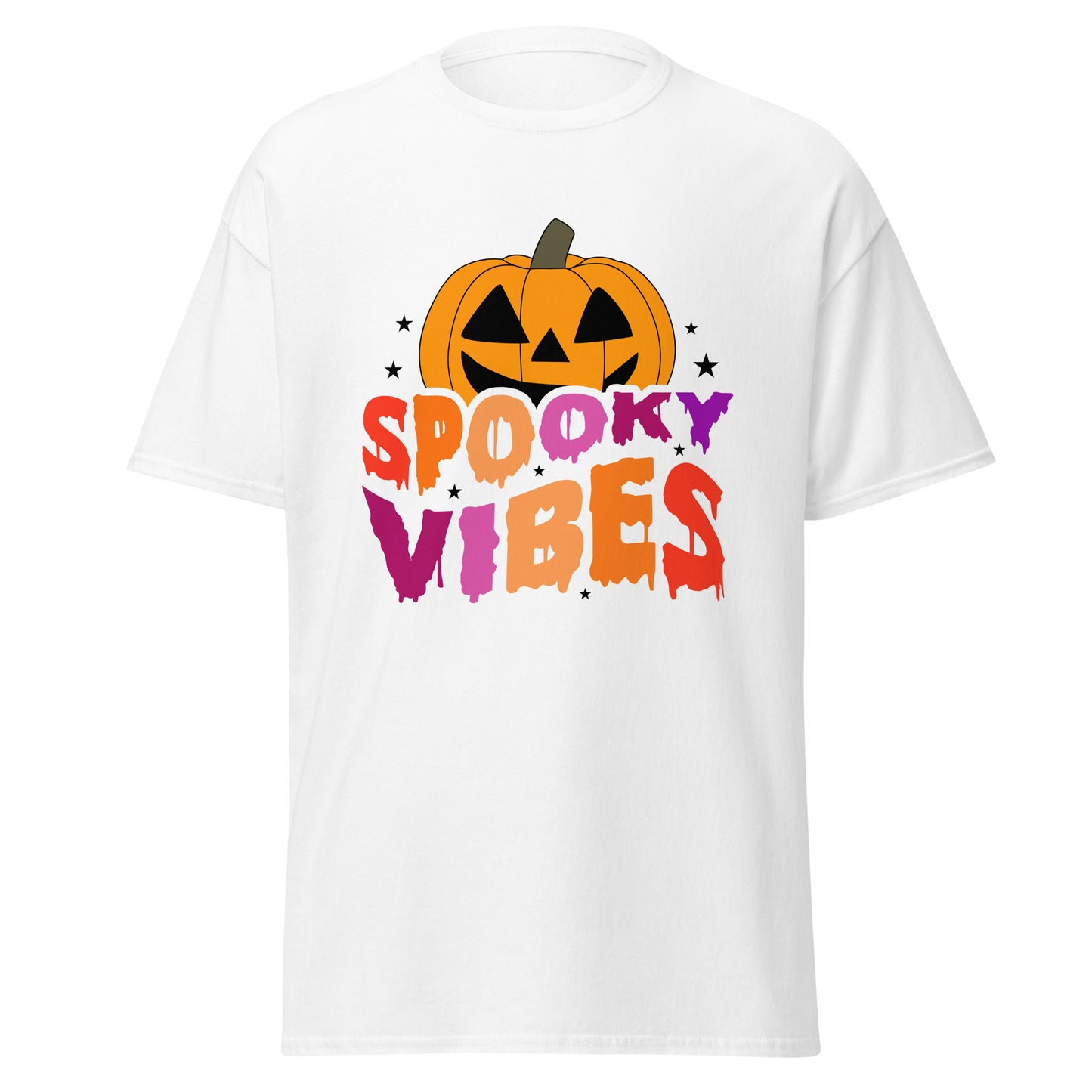 Spooky Vibes, Halloween-Design, weiches T-Shirt aus schwerer Baumwolle