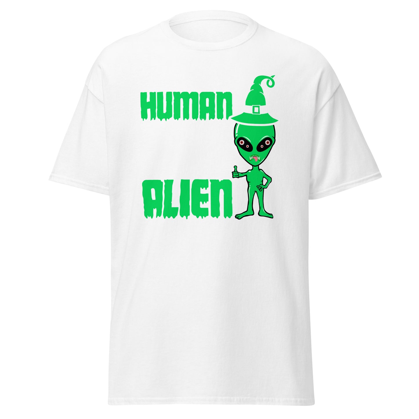 Das ist mein menschliches Kostüm, ich bin wirklich ein Alien, weiches T-Shirt aus schwerer Baumwolle im Halloween-Design