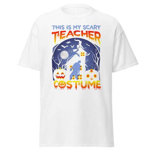 Das ist mein gruseliges Lehrerkostüm, weiches T-Shirt aus schwerer Baumwolle im Halloween-Design