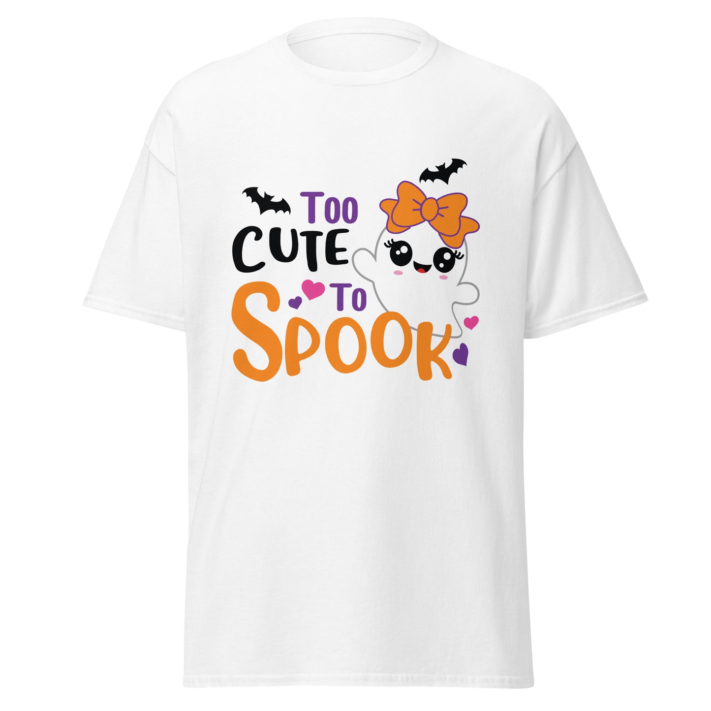 Too Cute to Spook, weiches T-Shirt aus schwerer Baumwolle im Halloween-Design