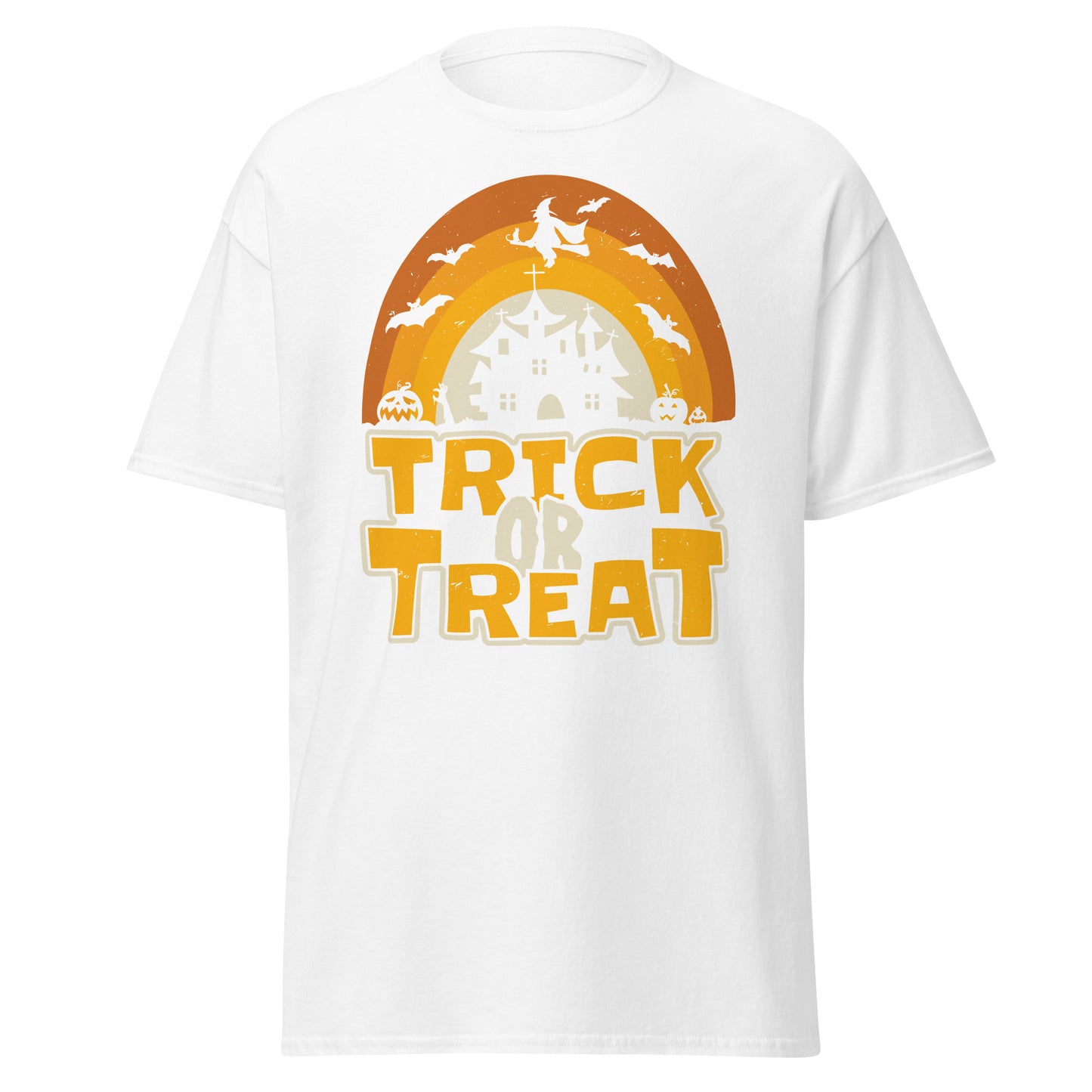 TRUCO O TRATO, Camiseta de algodón pesado de estilo suave con diseño de Halloween