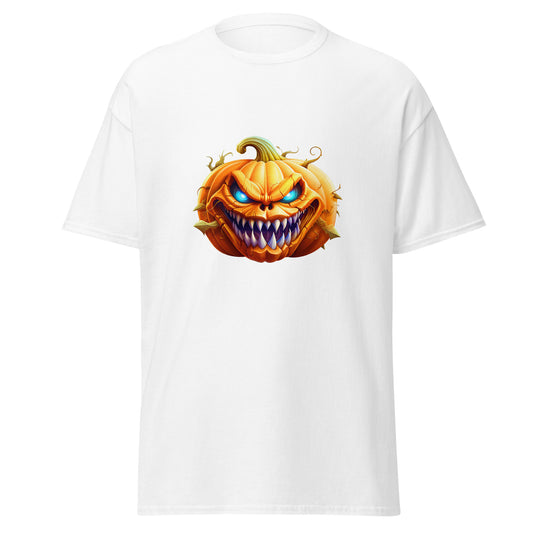 Calabaza de Halloween de acuarela, camiseta de algodón pesado de estilo suave con diseño de Halloween