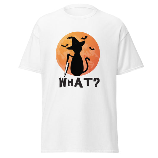 Was, Halloween-Design, weiches T-Shirt aus schwerer Baumwolle