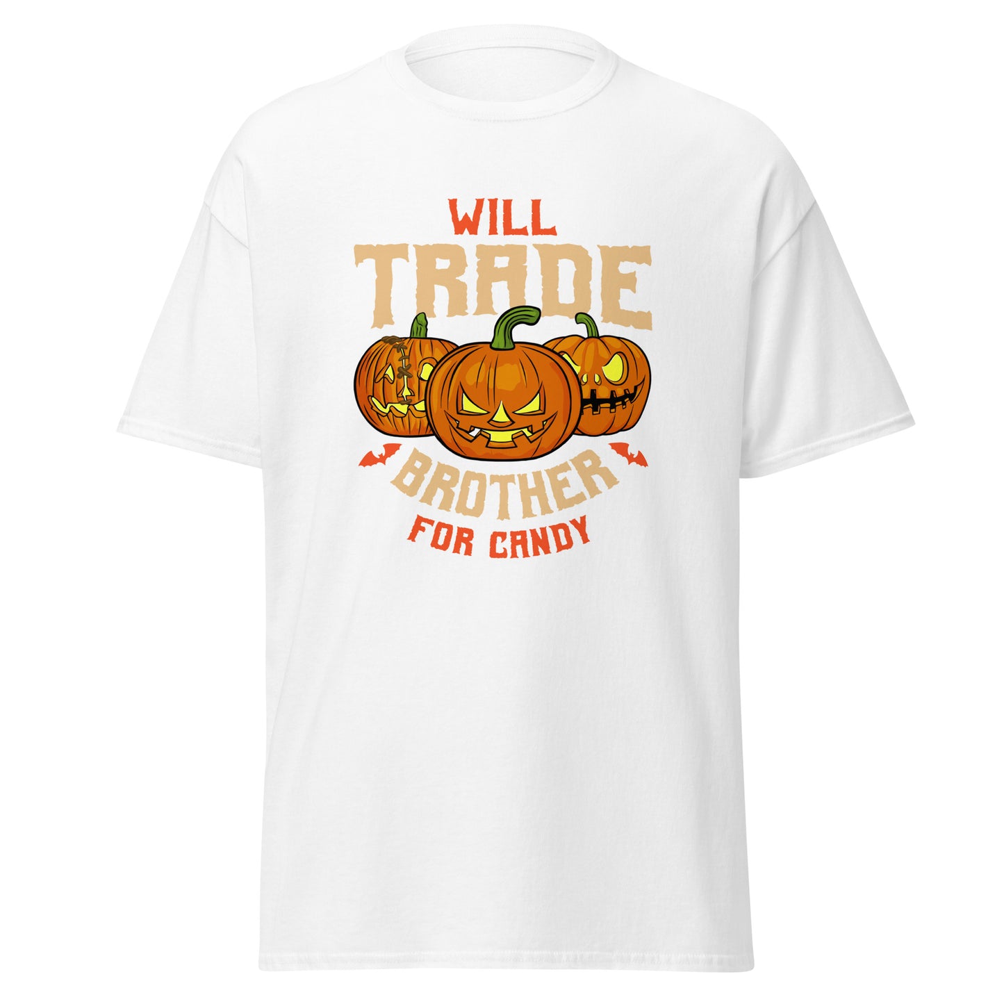 Will Trade Brother For Candy , Halloween Design Soft Style Heavy Cotton T-Shirt