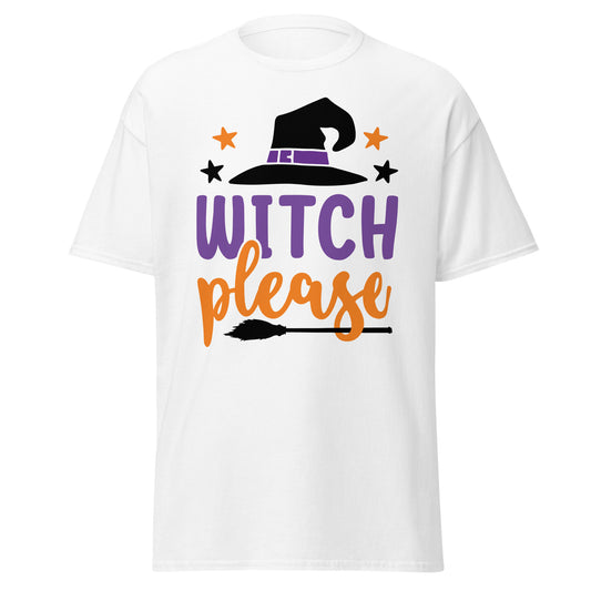 Witch Please, camiseta de algodón pesado de estilo suave con diseño de Halloween