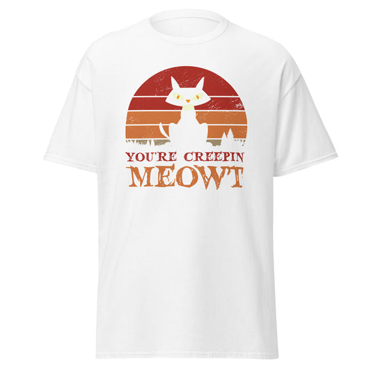 You're Creepin Meowt , Halloween Design Soft Style Heavy Cotton T-Shirt