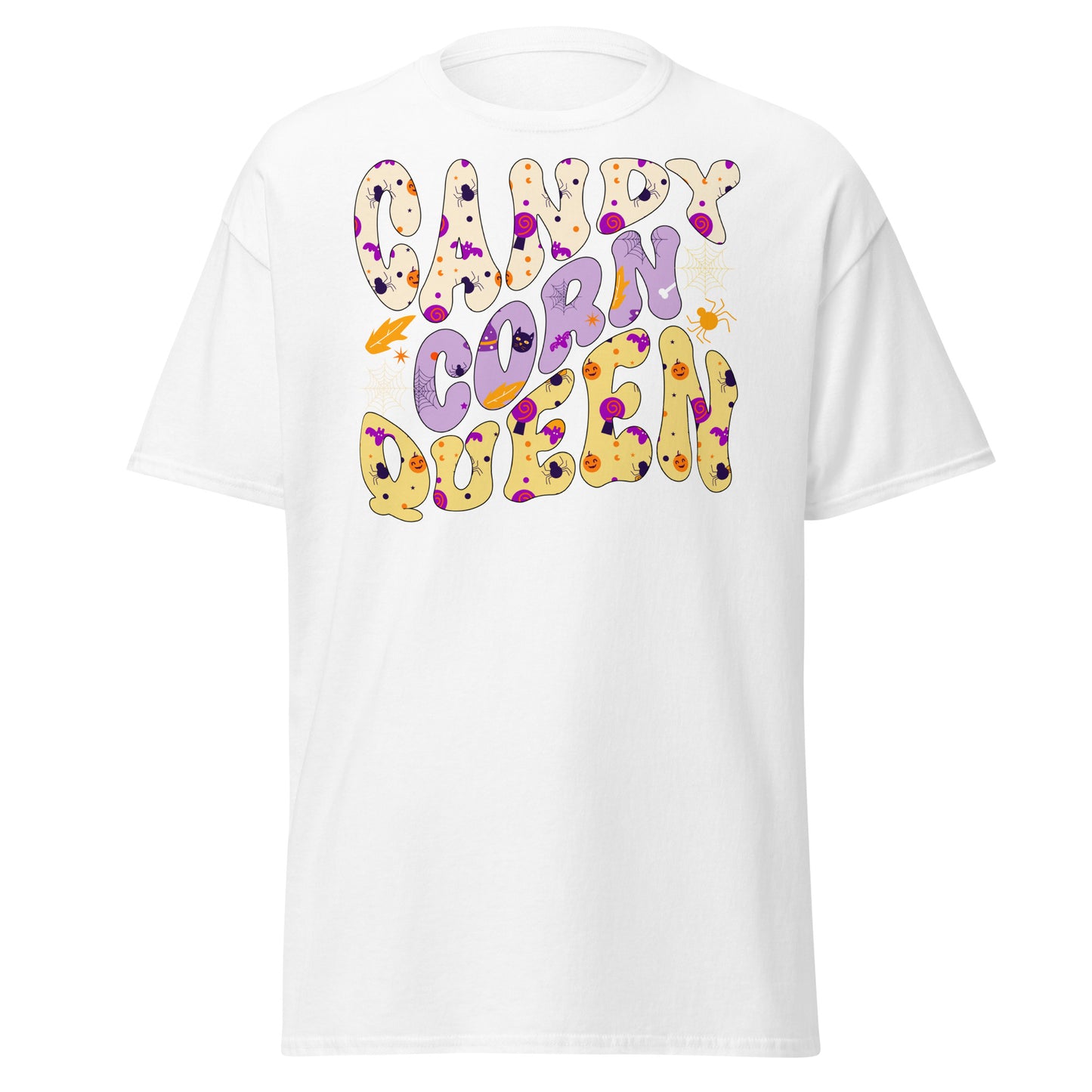 Candy Corn Queen Halloween: Soft Tee Royalty