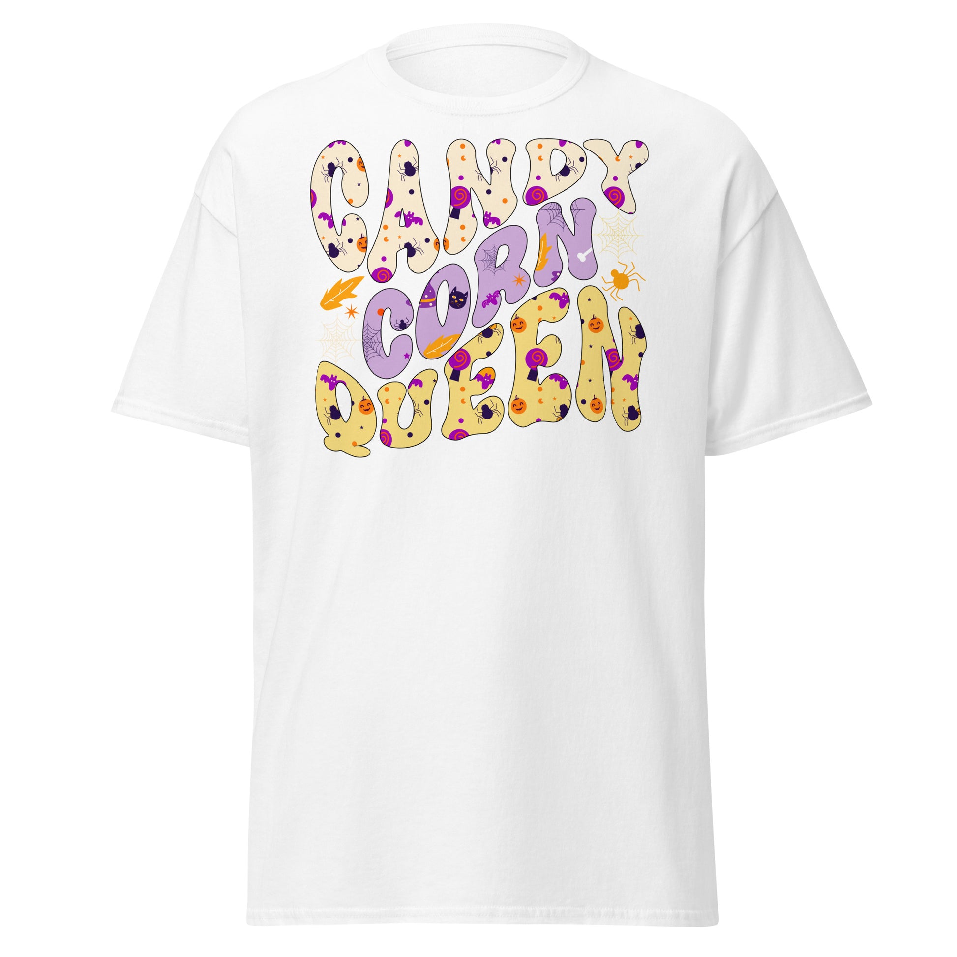 Candy Corn Queen Halloween: Soft Tee Royalty