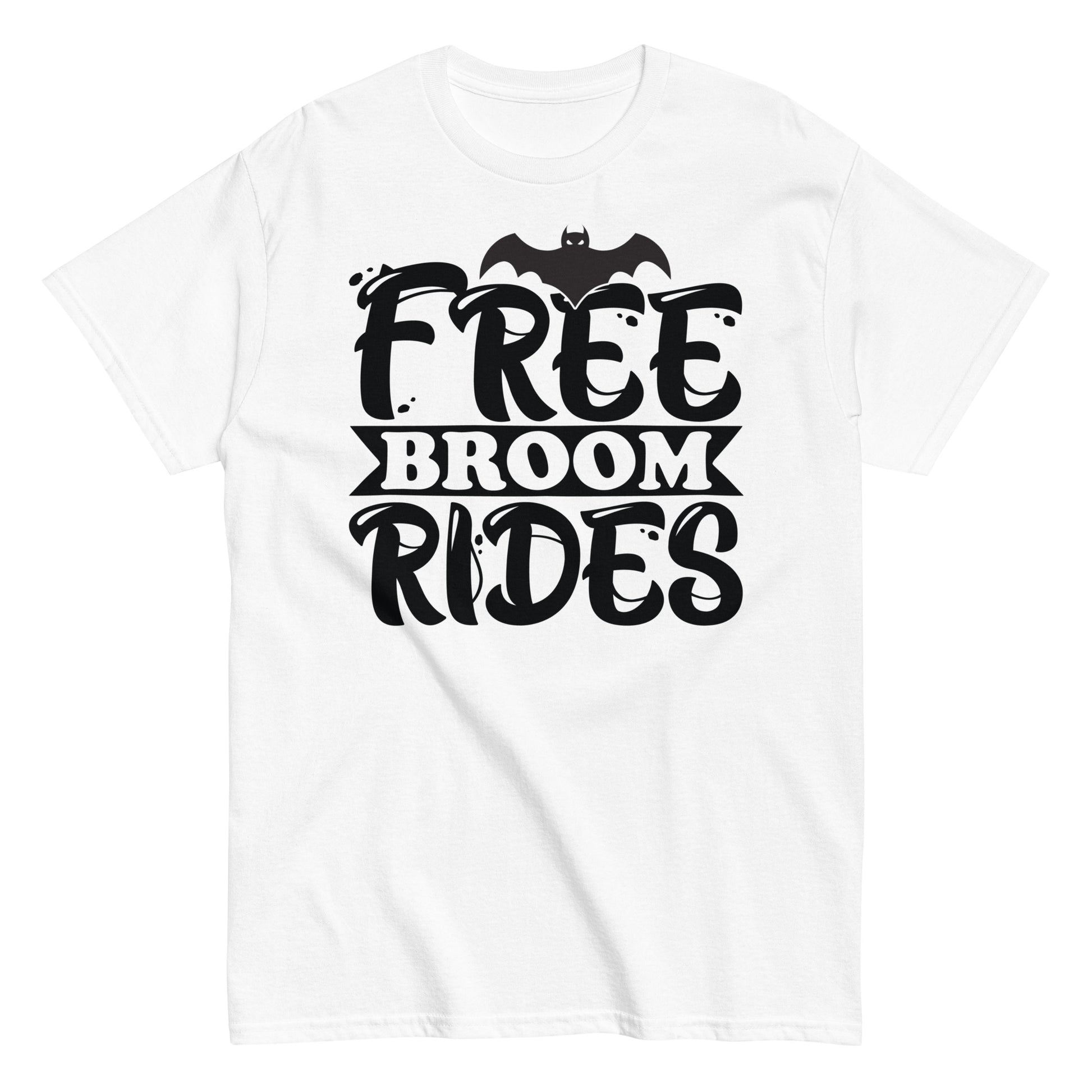 Fly High with Fun. Free Broom Rides T-Shirt - Elevate Your Halloween Spirit