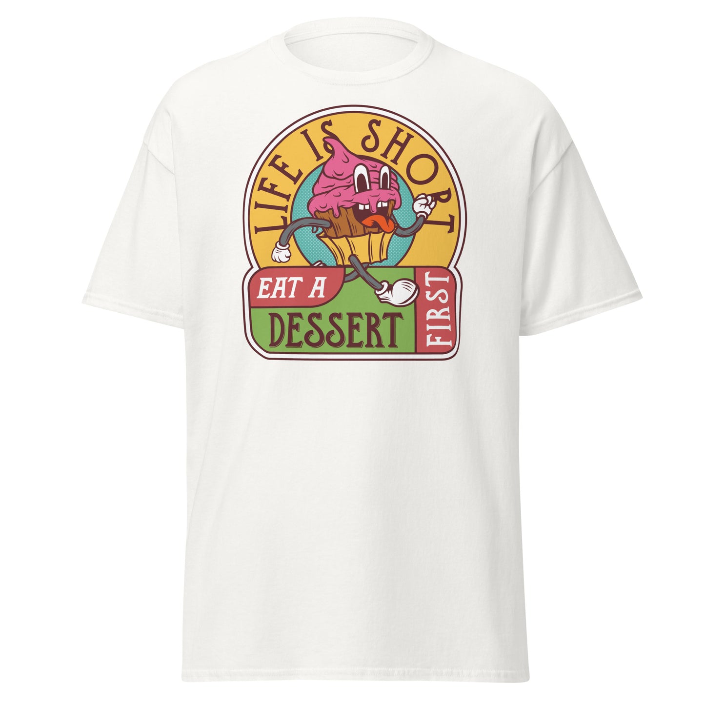 Life Is Short Eat A Dessert First , Halloween Design Soft Style Heavy Cotton T-Shirt