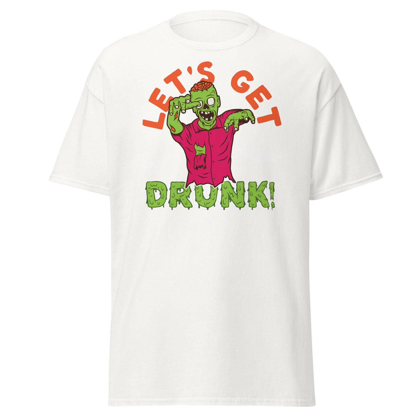 Let's Get Drunk, camiseta de algodón pesado de estilo suave con diseño de Halloween