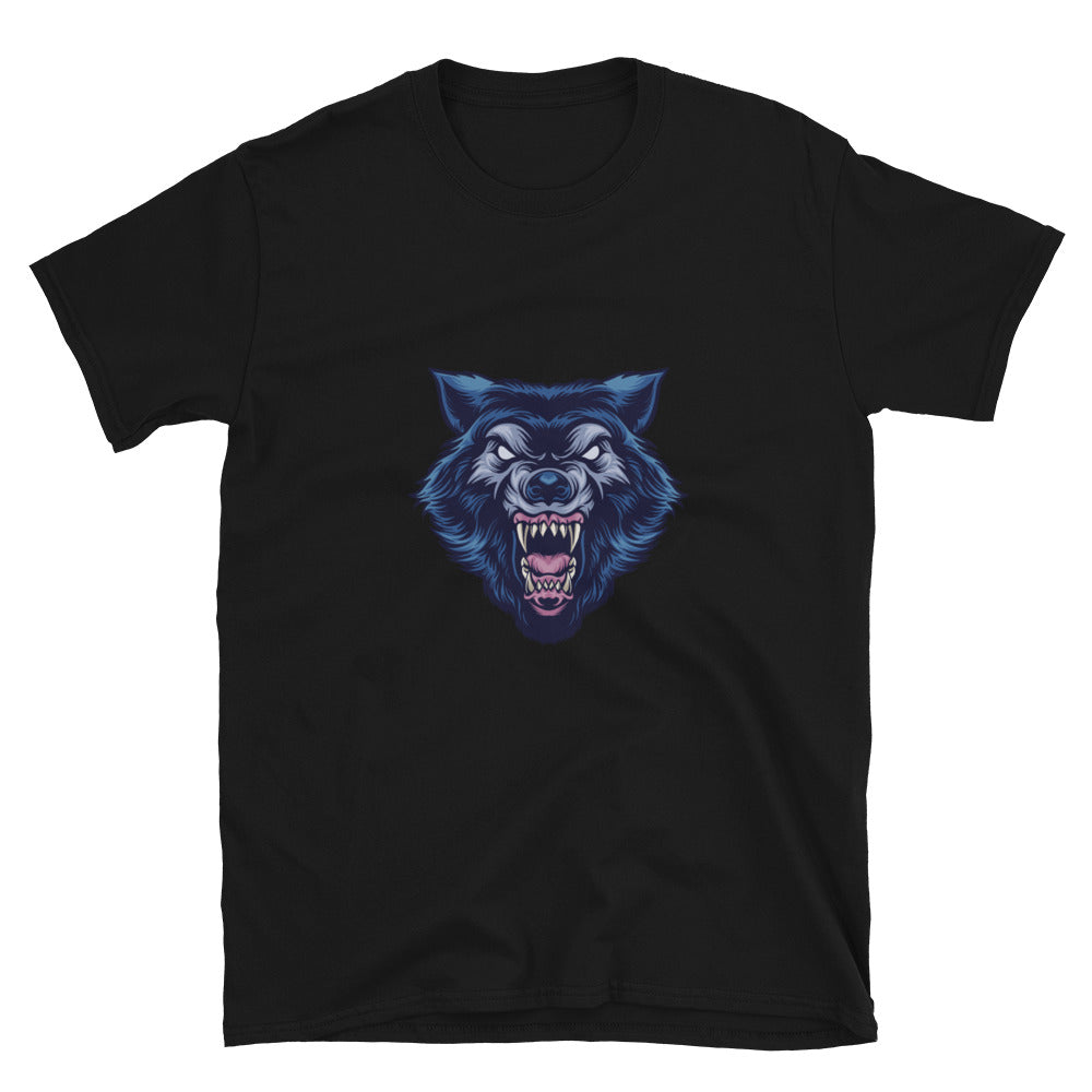 Mascota lobo salvaje Fit Unisex Softstyle Camiseta