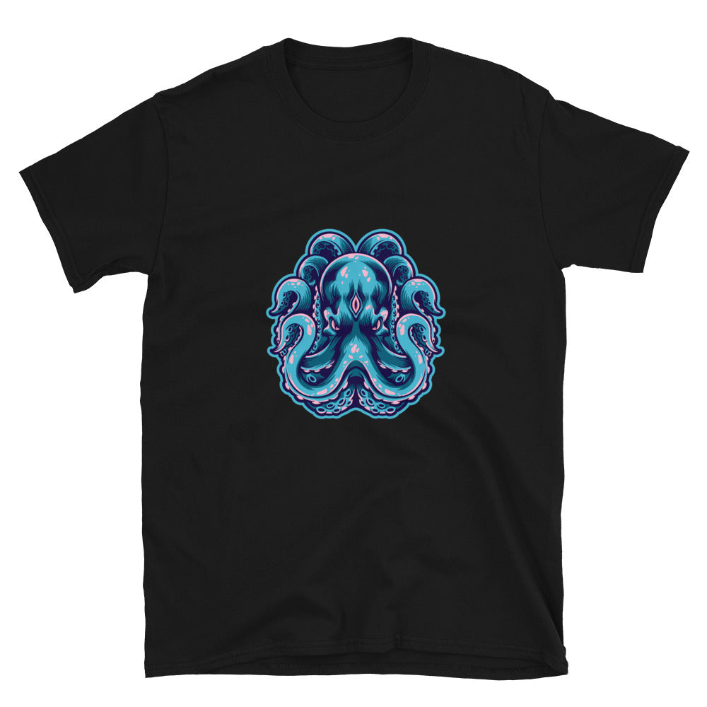 Das Angry Octopus Maskottchen Logo Kraken Fit Unisex Softstyle T-Shirt