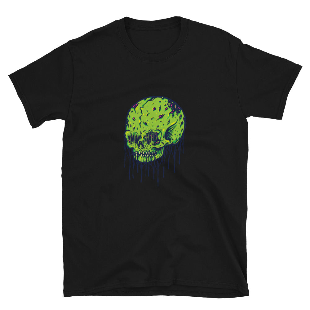 Gruseliges Totenkopf-Monster-Fit-Unisex-Softstyle-T-Shirt