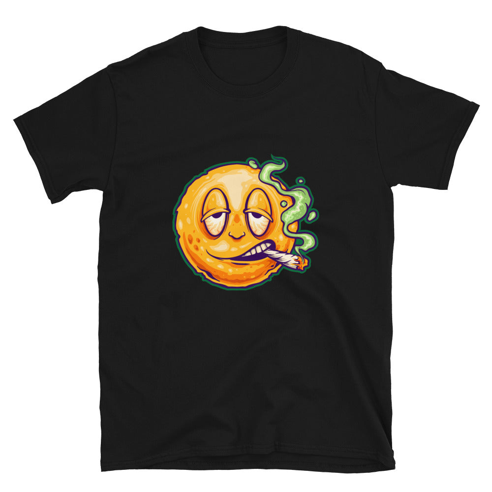 Smoking weed emoticons smile Fit Unisex Softstyle T-Shirt