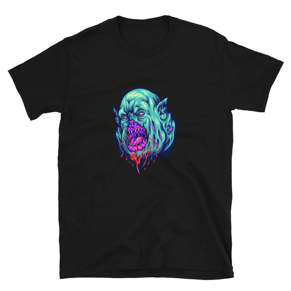 Spooky monster zombie head Fit Unisex Softstyle T-Shirt