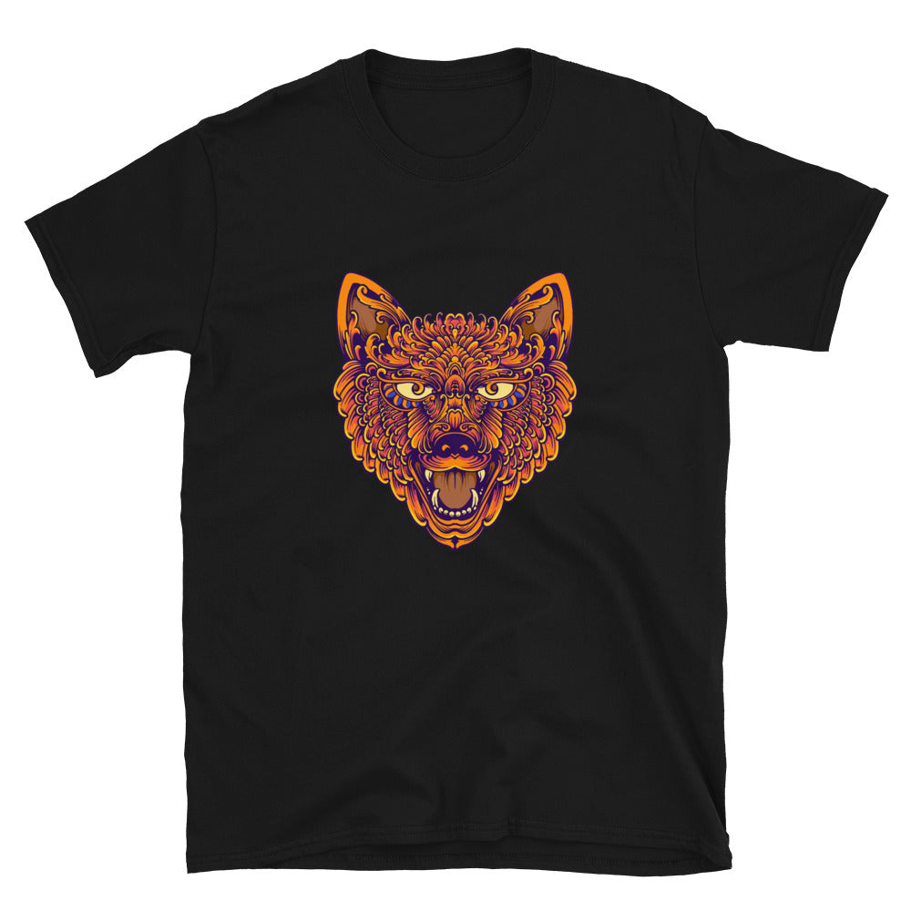 Adorno clásico de lujo con cabeza de perro lobo Fit Camiseta unisex Softstyle