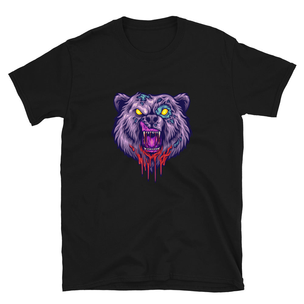 Monstruo cabeza de oso aterrador Fit Unisex Softstyle camiseta